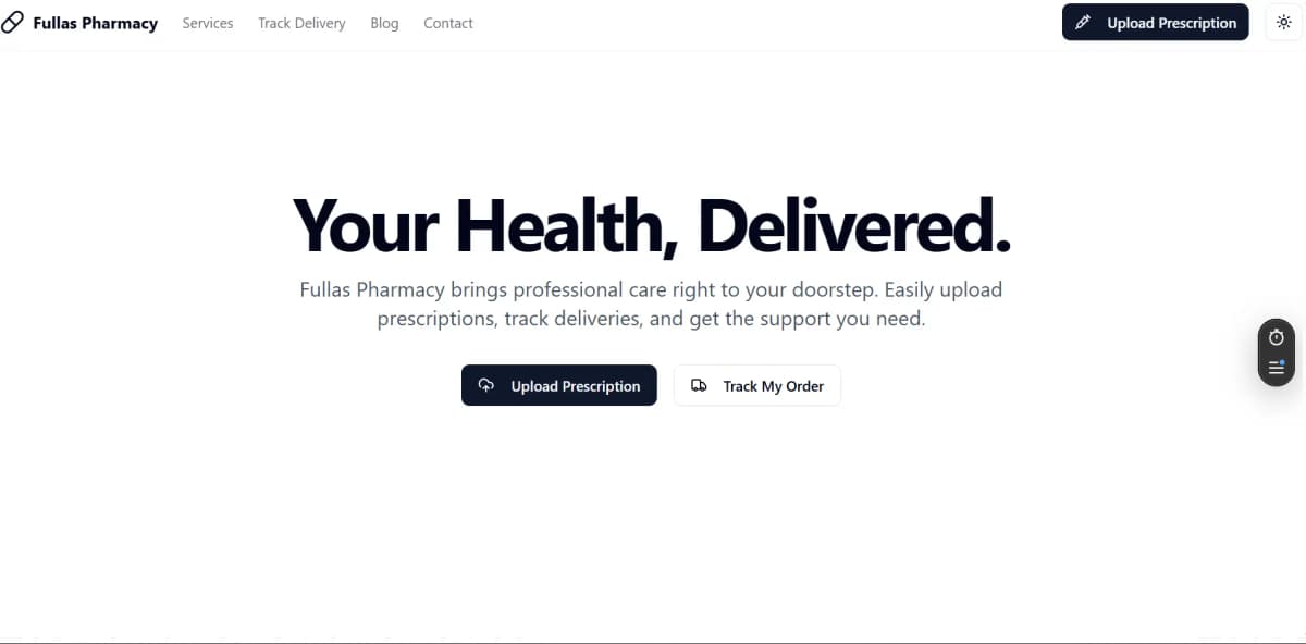 Screenshot of Fullas Pharmacy